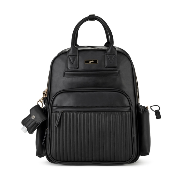 Jujube Million Pocket Backpack Diaperbag Black Vegan Leather NWT - Picture 1 of 16